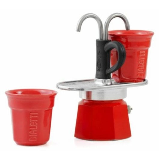 Caffettiera Moka Bialetti Mini Express 0,09 L 2 tazze Alluminio Rossa