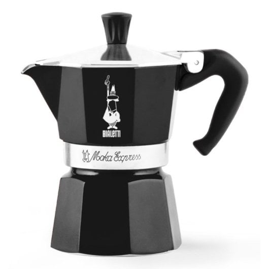 Caffettiera Moka Bialetti Moka Express 6 tazze Alluminio Nero