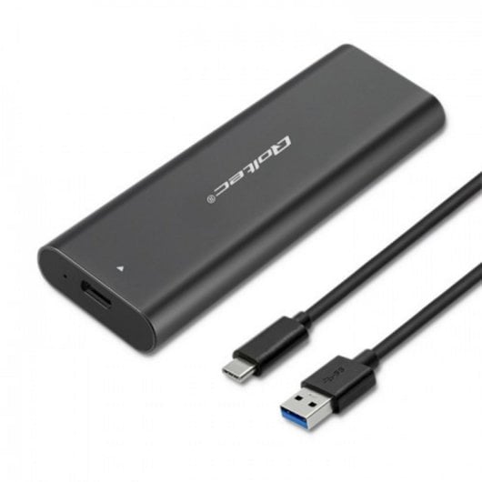 Caja SSD Externa Qoltec 50311 M.2 SATA USB Type-C Negro Compacta