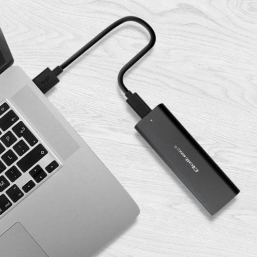 Caja SSD Externa Qoltec 50311 M.2 SATA USB Type-C Negro Compacta