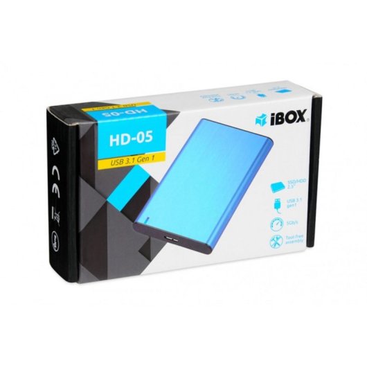 Carcasa HDD/SSD iBox HD-05 2.5" SATA III Aluminio Azul Micro-USB B UASP