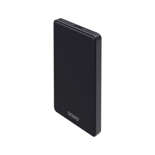 Caja externa Savio AK-65 para HDD/SSD 2.5 pulgadas SATA USB negra ultracompacta