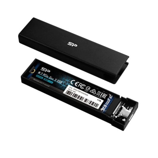 Caja externa SSD Silicon Power PD60 M.2 Aluminio Negro USB Type-C Plug and Play