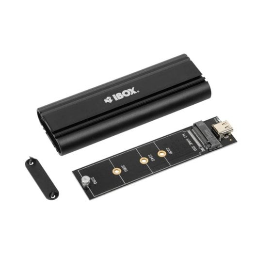 Caja externa SSD iBox HD-07 M.2 NVMe USB 3.2 Gen 2 Aluminio Negro
