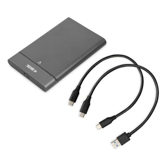 iBox IEUHDD6 Caixa Compacta USB-C para HDD/SSD 2.5" SATA III Cinzenta