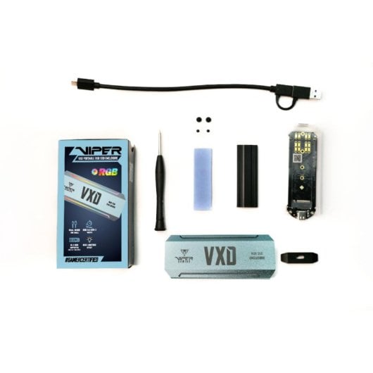 Boîtier SSD Patriot Memory VXD M.2 Aluminium Argent Hot-swap USB Type-C