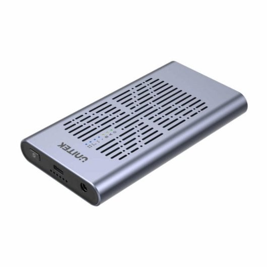 Caja externa SSD UNITEK S1206A M.2 Aluminio Negra y Gris USB4 Gen 2x2