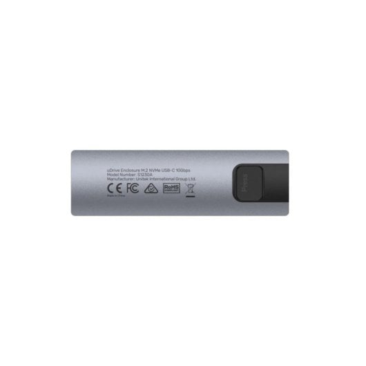 Caja SSD UNITEK uDrive M.2 PCIe Aluminio Gris USB Tipo C