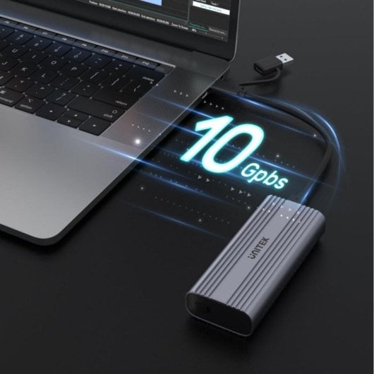 Caja SSD UNITEK SolidForce Reefer M.2 NVMe Aluminio Gris USB-C 10 Gbit/s