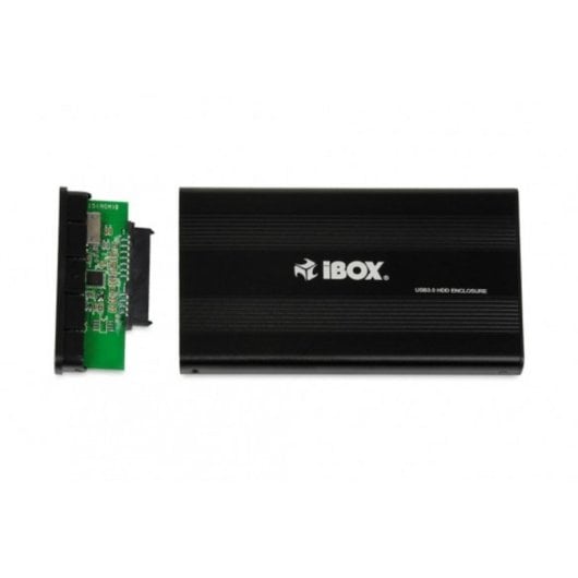Box HDD iBox HD-02 2.5" SATA USB 3.2 Gen 1 Metallo Nero Compatibile Mac/Linux/Windows