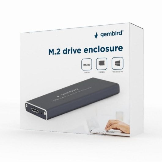 Caja externa SSD Gembird EE2280-U3C-01 M.2 Aluminio Negro USB 3.2 Gen 1