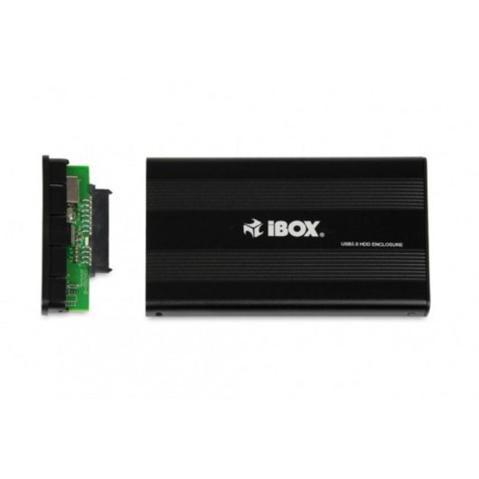 Box HDD iBox HD-01 2.5" SATA USB 2.0 Metallo Nero Compatibile Windows Mac Linux