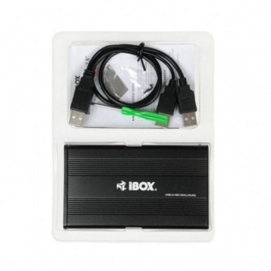 Box HDD iBox HD-01 2.5" SATA USB 2.0 Metallo Nero Compatibile Windows Mac Linux