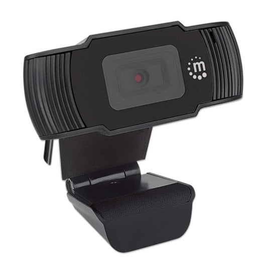 Webcam Manhattan 1080p USB Full HD 2MP Nero Clip Universale