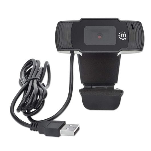 Webcam Manhattan 1080p USB Full HD 2MP Nero Clip Universale
