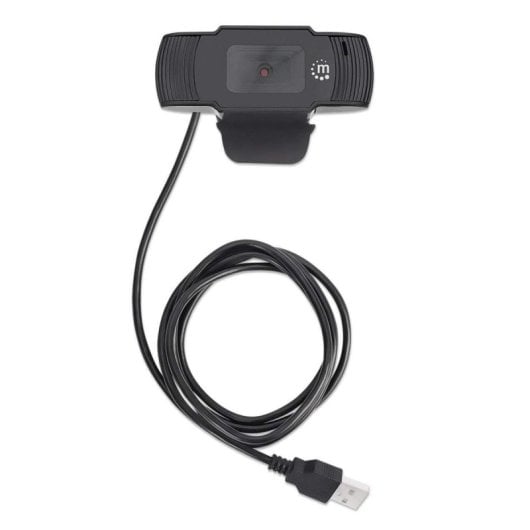 Webcam Manhattan 1080p USB Full HD 2MP Nero Clip Universale