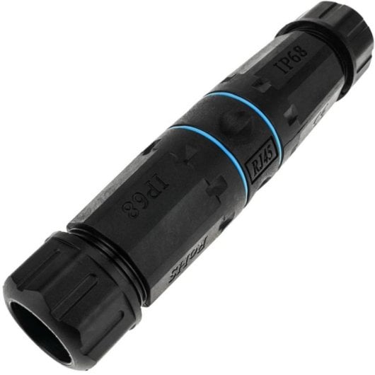 Adattatore di rete Techly IWP-MD C6-IP68T RJ-45 Doppio Femmina Nero IP68