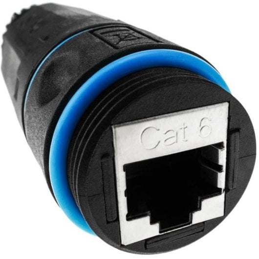 Adattatore di rete Techly IWP-MD C6-IP68T RJ-45 Doppio Femmina Nero IP68