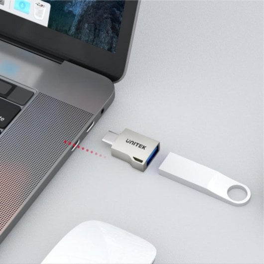 UNITEK A1025GNI Adaptador USB-C para USB-A Prateado