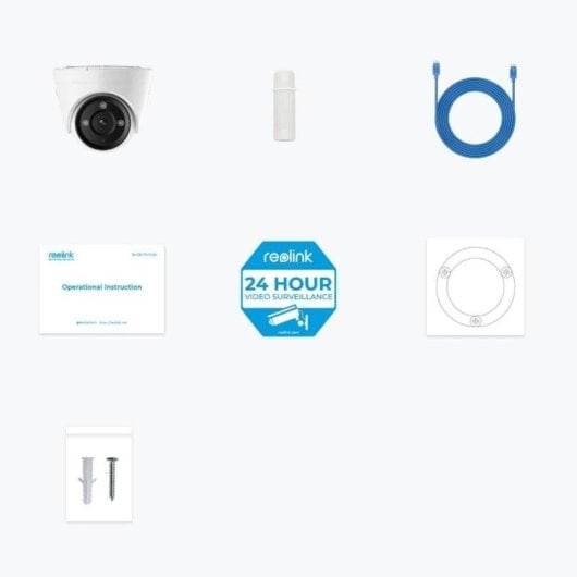 Caméra de surveillance Reolink P434 4K Vision Nocturne Intérieur et Extérieur Contrôle Vocal Audio Bidirectionnel