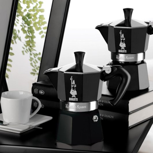 Cafeteira Moka Bialetti 4951 1 chávena alumínio preta