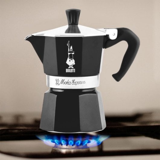 Cafeteira Moka Bialetti 4951 1 chávena alumínio preta