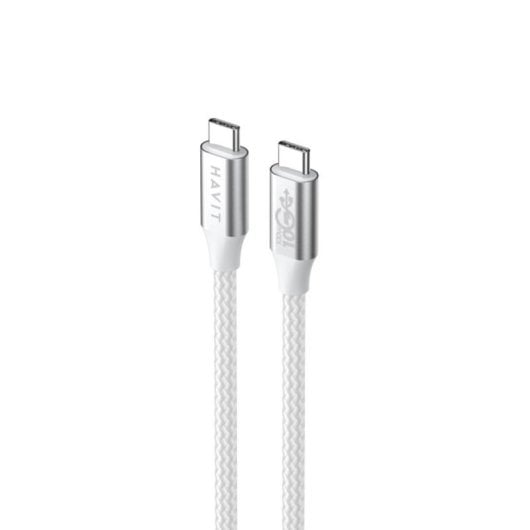 Câble USB-C Havit 6939119066758 1m 10Gbit/s Gris Blanc USB Power Delivery 100W