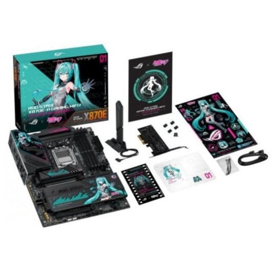 Carte mère ASUS ROG STRIX X870E-H Gaming X870E AM5 DDR5 ATX WiFi 7 Edition Hatsune Miku RGB