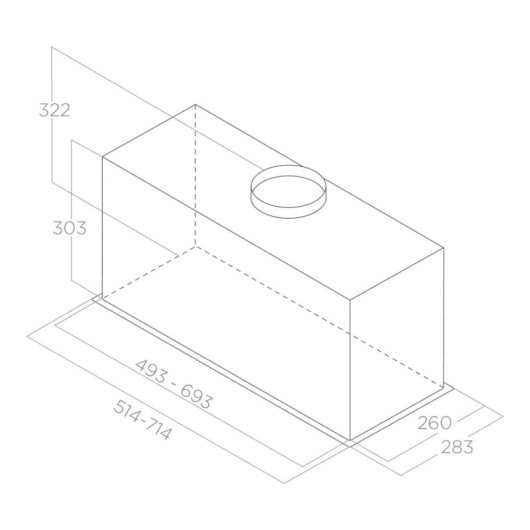 Cappa aspirante Elica LANE MBL/A/52 Ducted/Recirculating 52cm LED nero