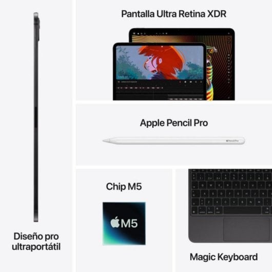 Apple iPad Pro 11" WiFi 256GB Chip M5 con Vidrio Estándar Ultra Retina XDR Negro Espacial