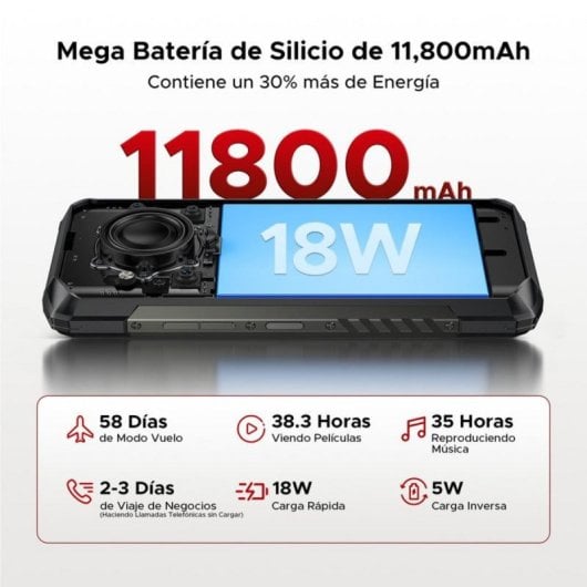 Smartphone DOOGEE Blade20 Pro 24GB RAM 256GB Bateria 11800mAh Android 15 AI
