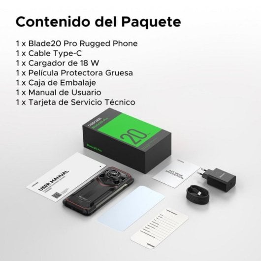 Smartphone DOOGEE Blade20 Pro 24GB RAM 256GB Bateria 11800mAh Android 15 AI