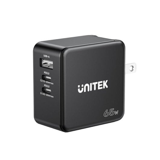 Fuente de Alimentación UNITEK 65W GaN Power Delivery Modelo P1117B Carga Rápida Universal