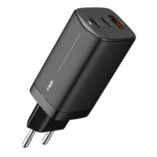 Fuente de Alimentacion iBox 65W Modelo ILUC65B Carga Rápida Universal Negra