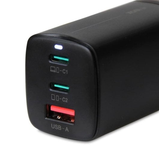 Fuente de Alimentacion iBox 65W Modelo ILUC65B Carga Rápida Universal Negra