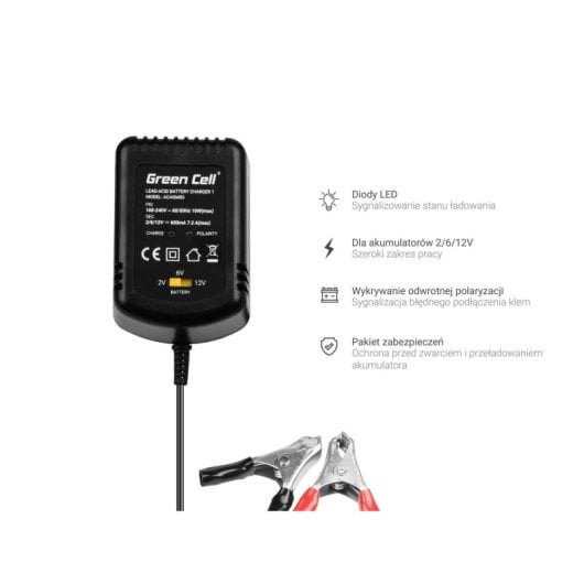 Fuente de Alimentación Green Cell 0,6A Modelo ACAGM05 Tipo C Protección Sobrecarga