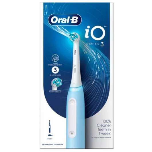 Escova de Dentes Oscilante Rotativo Oral-B IO Series 3 3 Modos 1 Cabeça Sensor de Pressão