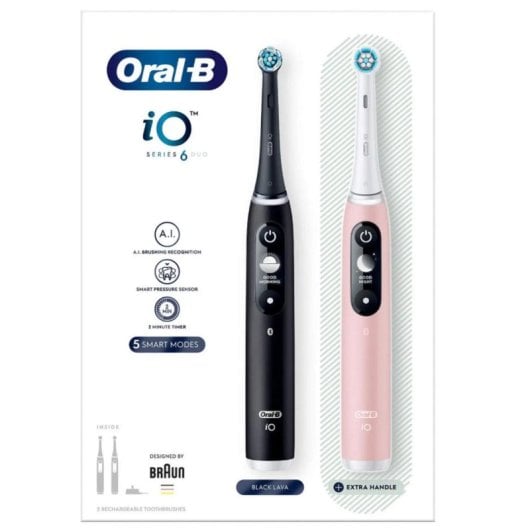 Elektrische Zahnbürste Oral-B iO 6 Schwarz Rosa 5 Modi Smart Timer