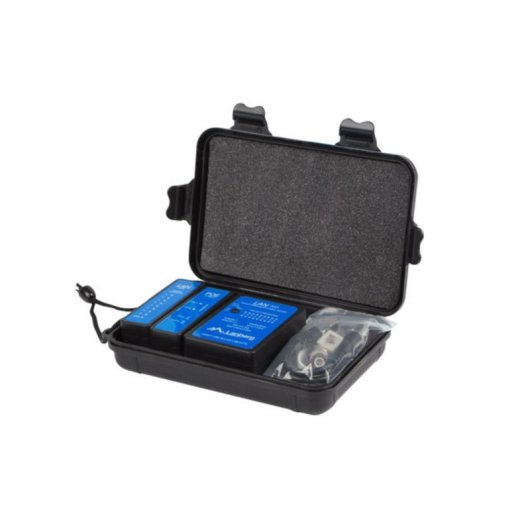 Tester PoE Lanberg NT-0404 BNC RJ-11 RJ-45 LED 9 V Nero Blu