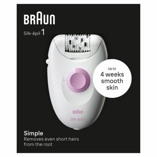 Epilatore Elettrico Braun Silk-epil 1 1-000 1 Velocità 20 Pinzette