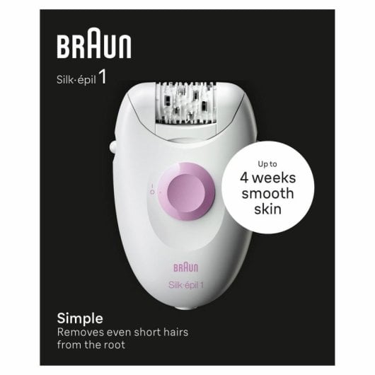 Depiladora Braun Silk-épil 1 1-000 20 Pinzas SoftLift Rosa Blanco AC