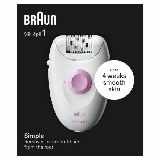 Epilatore Elettrico Braun Silk-epil 1 1-000 1 Velocità 20 Pinzette