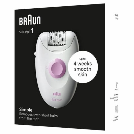 Depiladora Braun Silk-épil 1 1-000 20 Pinzas SoftLift Rosa Blanco AC
