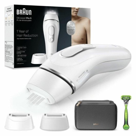 Épilateur Lumière Pulsée Braun Silk-expert Pro PL5145 10 Niveaux Compact Capteur Peau
