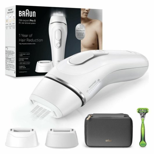 Épilateur Lumière Pulsée Braun Silk-expert Pro PL5145 10 Niveaux Compact Capteur Peau