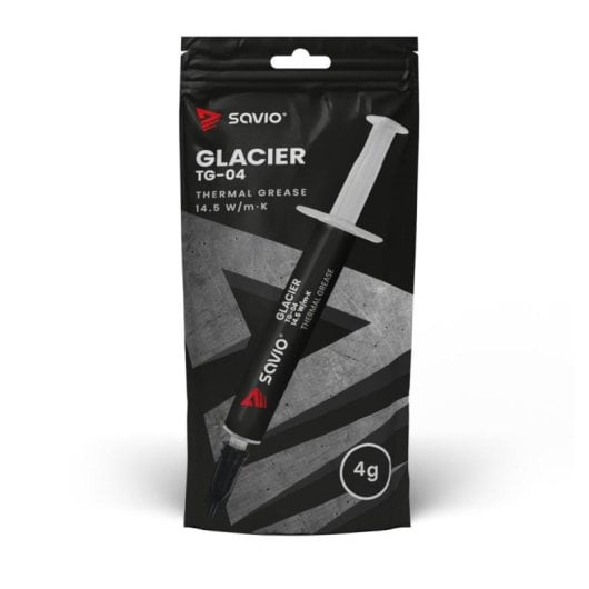 Pasta térmica Savio TG-04 4g 14,5 W/mK silicona y carbono gris