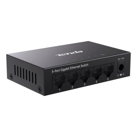 Switch Tenda TEG1005M 5 Portas Gigabit L2 Montagem na Parede