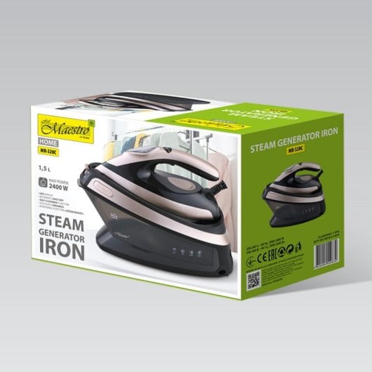 Ferro Maestro MR-320C Cerâmica 2400 W 1,5 L Preto Ouro rosa