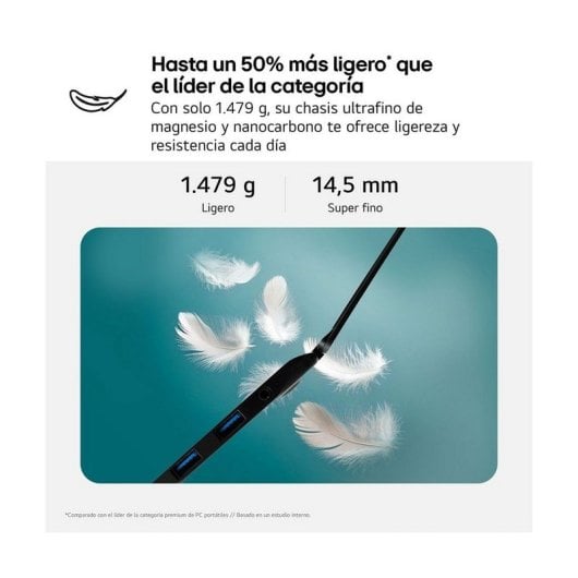 Portátil LG Gram Pro 17Z90TR 17" Intel Core Ultra 7 255H 32GB 1TB SSD RTX 5050 8GB IPS