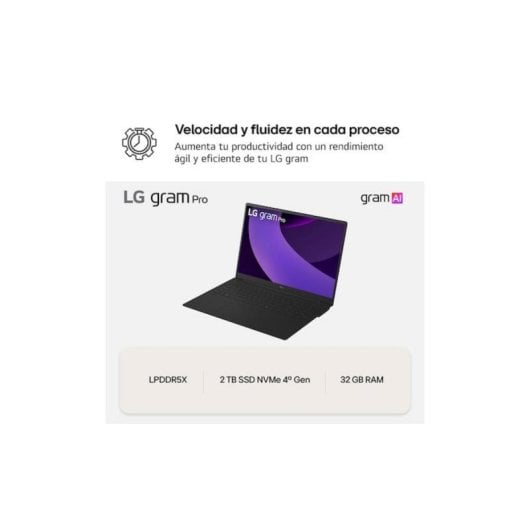 Portátil LG Gram Pro 17z90tr 17" Intel Core Ultra 7 32GB 1TB SSD RTX 5050 8GB IPS